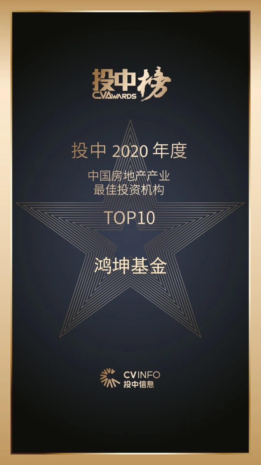 鸿坤基金获2020年度中国房地产产业最佳投资机构10强荣誉.jpg