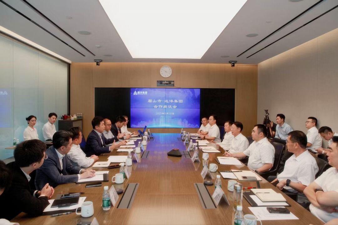 眉山市委黄河书记与远洋李明总裁等座谈交流现场拍摄